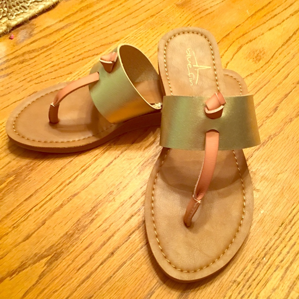 Gold and Brown summer sandals
